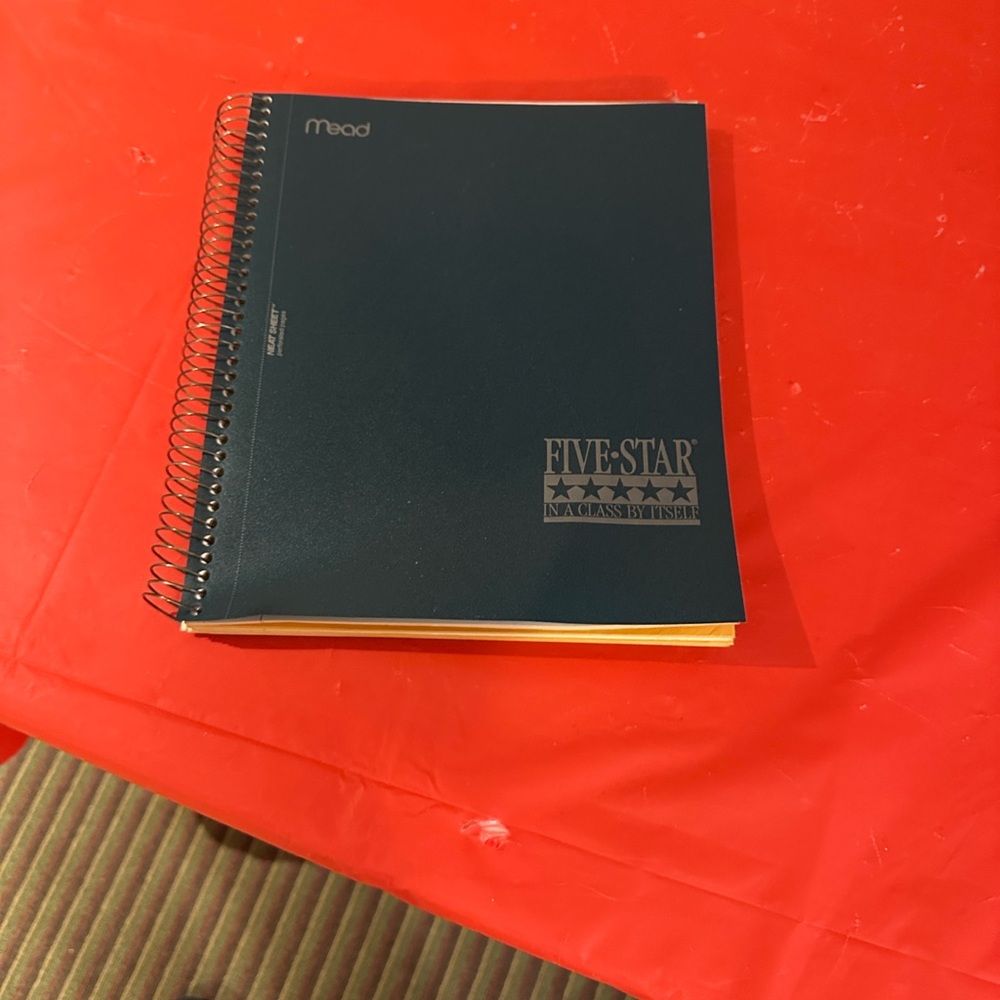 Five Star Notebook in Navy with sectional dividers within